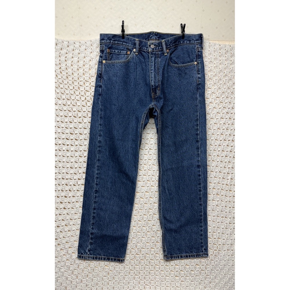 Levis 505 Jeans Mens Size 36x29 Blue Denim Straight Leg Regular 100%Cotton